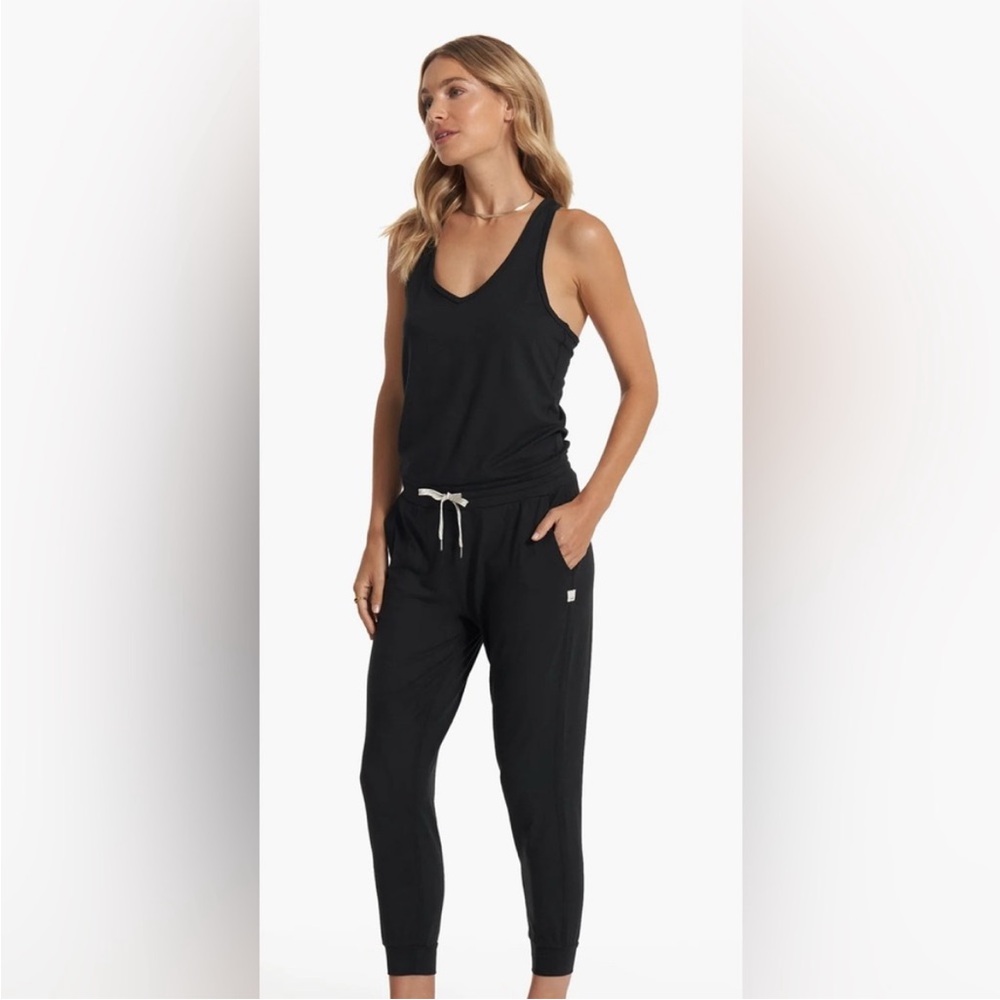Women's Vuori Lux Black Jumpsuit - Large